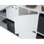 Bureau avec caissons multipositions L136 ou L203 cm - Blanc/béton