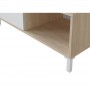 Table basse 2 niches L100 cm - Blanc/chêne