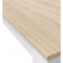 Table à manger L109 x P67 cm - Blanc/chêne