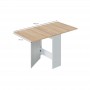 Table auxiliaire extensible L31/140 x P77 cm - Blanc/chêne