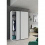 Armoire dressing 2 portes coulissantes L120 x H200cm - Blanc