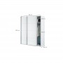 Armoire penderie 2 portes coulissantes L150 x H200cm - Blanc