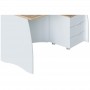 Bureau avec caisson de 3 tiroirs L 136cm - Blanc/chêne