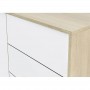 Buffet 2 portes et 3 tiroirs L154cm - Blanc/chêne