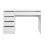 Bureau 5 tiroirs 120 cm - Blanc