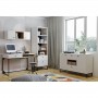 OLIE - Bureau 1 tiroir et 1 niche 120 cm - Blanc/bois