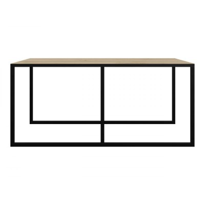 Table basse rectangulaire 102 x 67 cm - Noir/bois