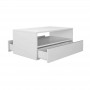 Table basse 2 tiroirs 90 cm - Blanc
