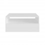 Table basse 2 tiroirs 90 cm - Blanc