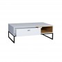 OLIE - Table basse 1 tiroir 120 cm - Blanc