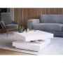 Table basse rotative 70 x 70 cm - Blanc