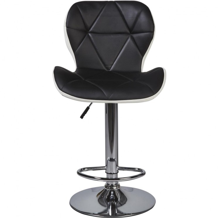 Tabouret de bar 47402NB - MAYA Noir et Blanc - Lot de 2