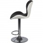 Tabouret de bar 47402NB - MAYA Noir et Blanc - Lot de 2