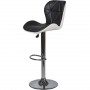 Tabouret de bar 47402NB - MAYA Noir et Blanc - Lot de 2