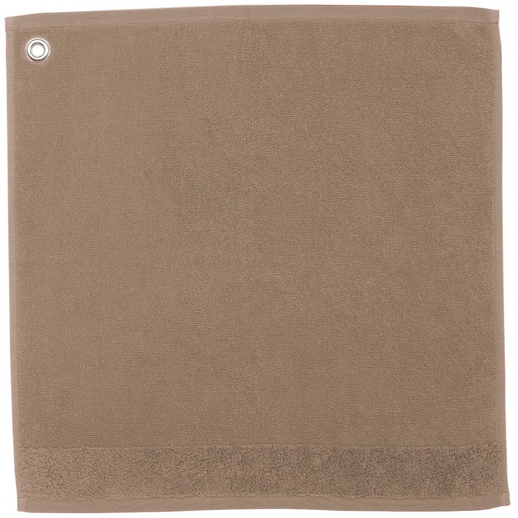 Essuie-mains oeillet Curl Tabac 50 x 50