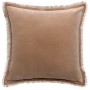 Coussin uni Fara Sésame clair 45 x 45