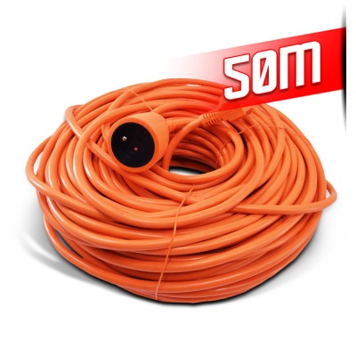 Allonge électrique 50m-3g*1.5mm2 Orange - I-Watts