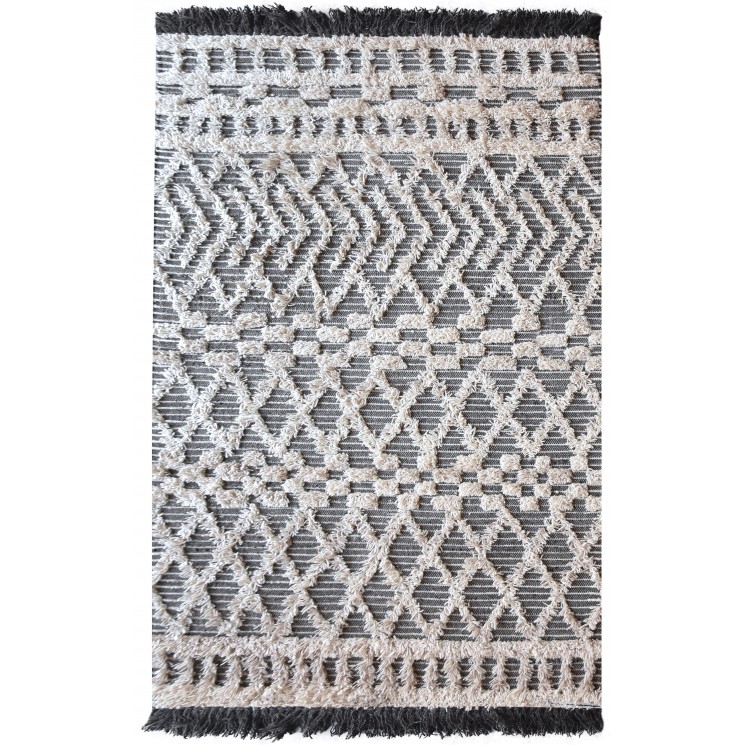 Tapis Heino Ivoire/Charbon 160 X 230