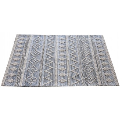 Tapis Callum Blanc/Bleu 160 X 230