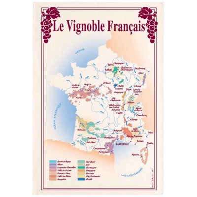 Torchon Vignoble France 72 X 48