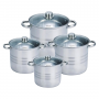 Royalty Line RL- SP8: Ensemble De 8 Casseroles Profondes En Acier Inoxydable