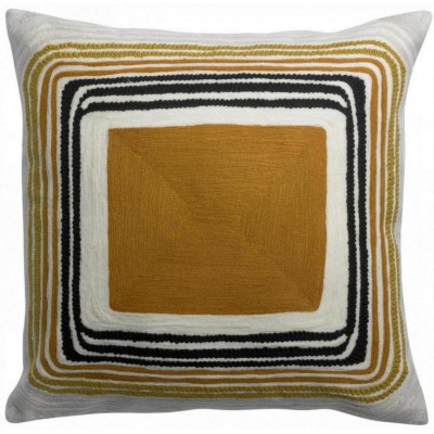 Coussin brodé Cassie Bronze 45 x 45