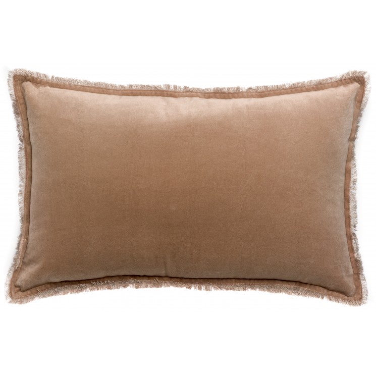 Coussin uni Fara Sésame clair 40 x 65