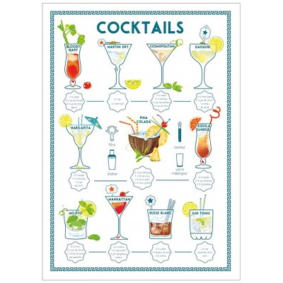 Torchon Cocktails Assortis 50 x 70