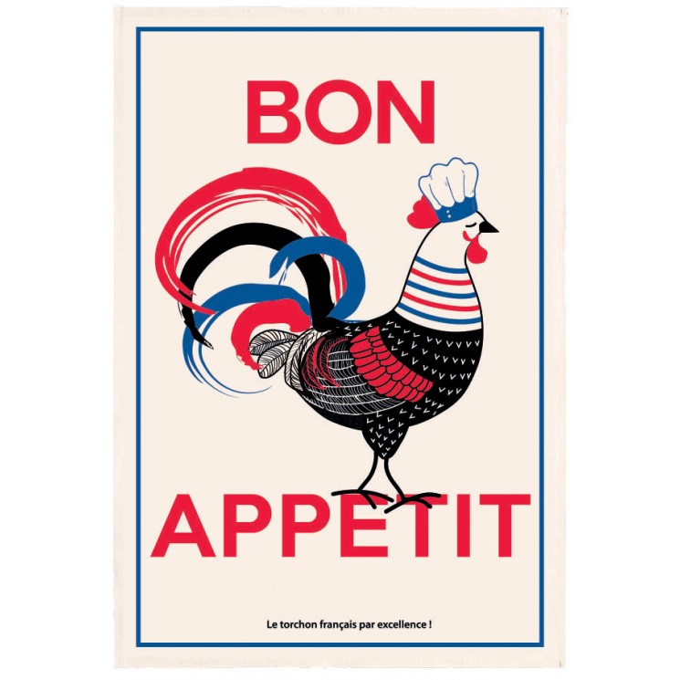 Torchon Bon appétit Ecru 48 x 72