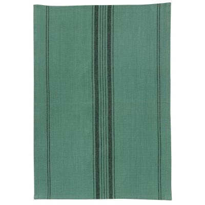 Torchon Metis Kilia rayures Vert de gris 50 x 70