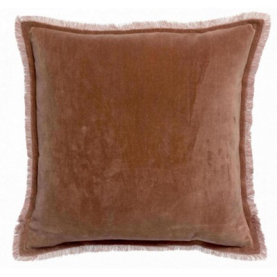 Coussin uni Fara Bois de rose 45 x 45