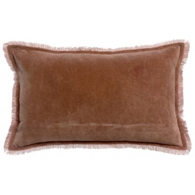 Coussin uni Fara Bois de rose 30 x 50