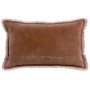 Coussin uni Fara Bois de rose 30 x 50