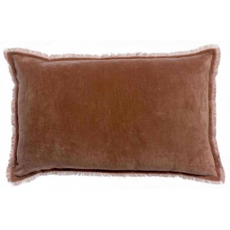 Coussin uni Fara Bois de rose 40 x 65