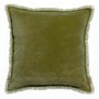 Coussin uni Fara Olive 45 x 45