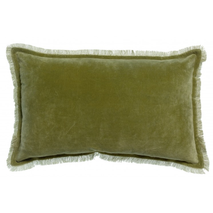 Coussin uni Fara Olive 30 x 50