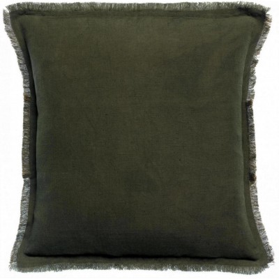 Coussin uni Laly Olive 45 x 45