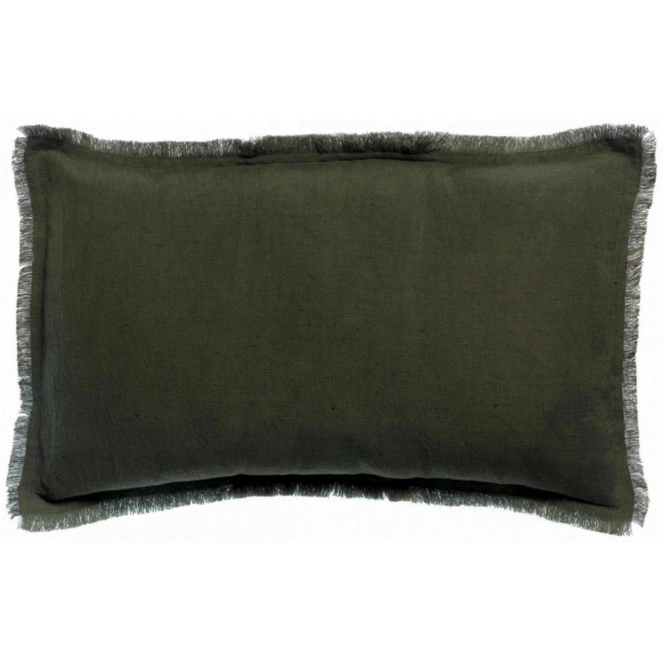 Coussin uni Laly Olive 30 x 50