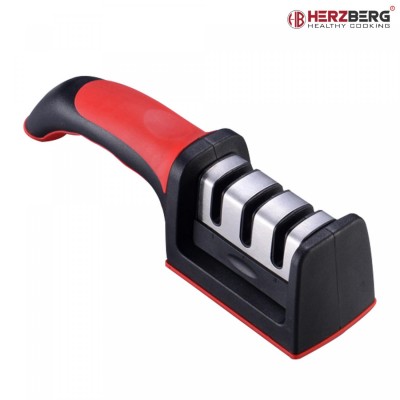 Aiguiseur de couteaux robuste Herzberg HG-8101 Rouge/Noir