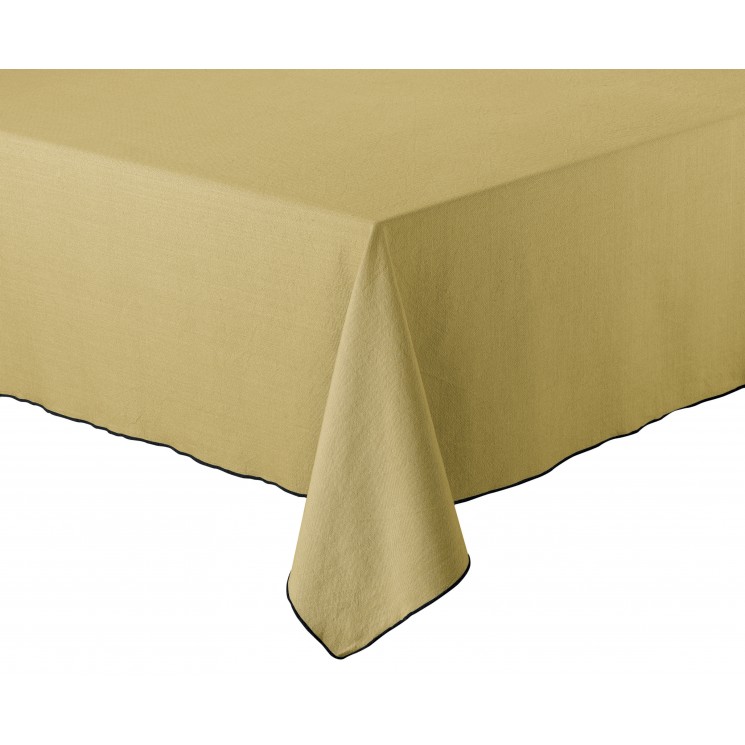 Nappe recyclée Grace Kaki 140 x 140