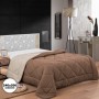 Herzberg HG-2420BCO: Couette En Microfibre Bicolore - 240x200cm Brun