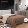 Herzberg HG-2420BCO: Couette En Microfibre Bicolore - 240x200cm Brun