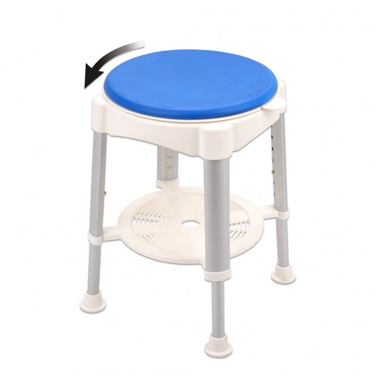 Wellys Tabouret de douche rotatif