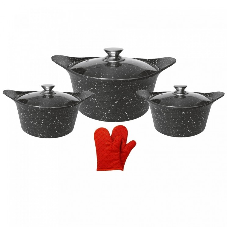 Cheffinger 6 Pièces Asia Cooking Pot Avec Paire de Gants