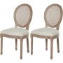 Chaise 65821NA - HEVEA Beige - Lot de 2