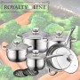 Royalty Line RL-1232: Batterie De Cuisine en Acier Inoxydable De 12 Pièces