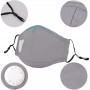 PM2.5M: Masque en Coton Lavable Avec Filtres en Carbone 2 Gris