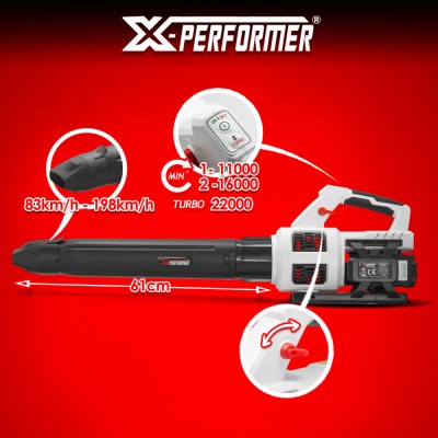 Souffleur rechargeable 2x20 V max avec fonction turbo livré sans batterie - X PERFORMER