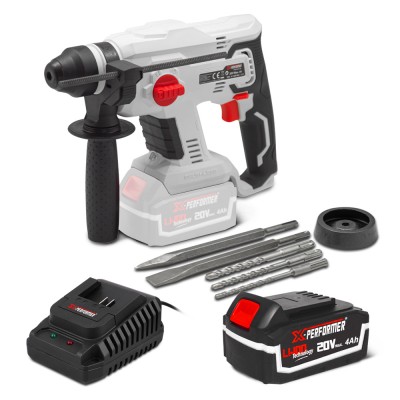 Marteau perforateur sans fil 20V avec moteur à induction avec batterie 4Ah - X-Performer