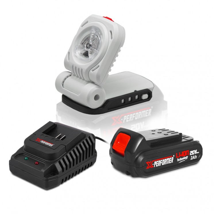 Lampe de chantier 20V max avec batterie 2Ah - X PERFORMER